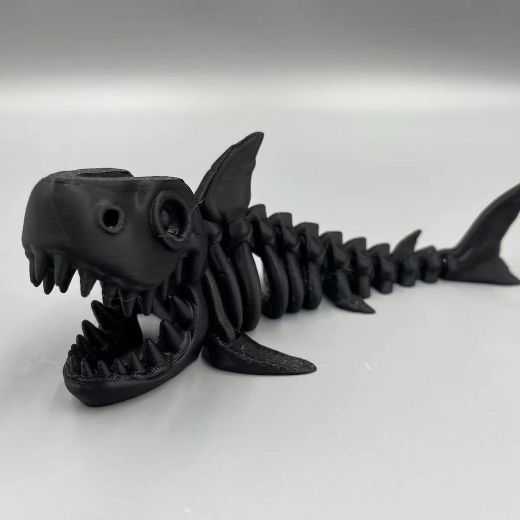 Non-Toxic 3D Printing Shark Model Jointed Full Movable Birthday Gift Realistic Animals Decorative Desktop Ornament Movable 17.5Cm Shark