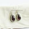 Natural Red Garnet Earrings, Dainty Teardrop Earrings, Handmade Earrings, Garnet Jewelry, 925 Sterling Silver