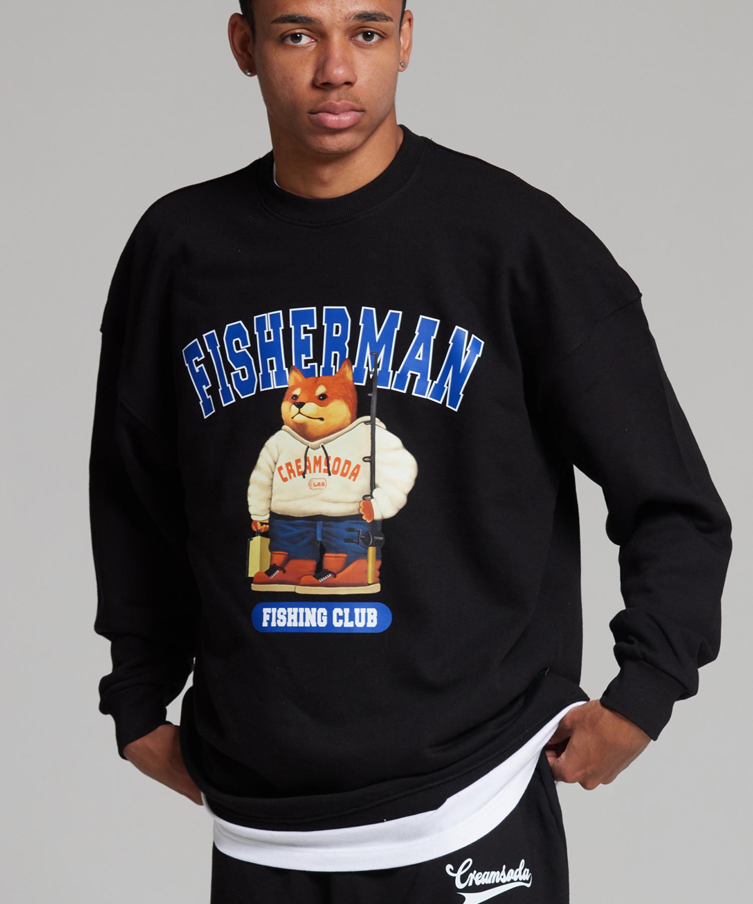 Черная толстовка Cream Soda Lab Fishing Club L