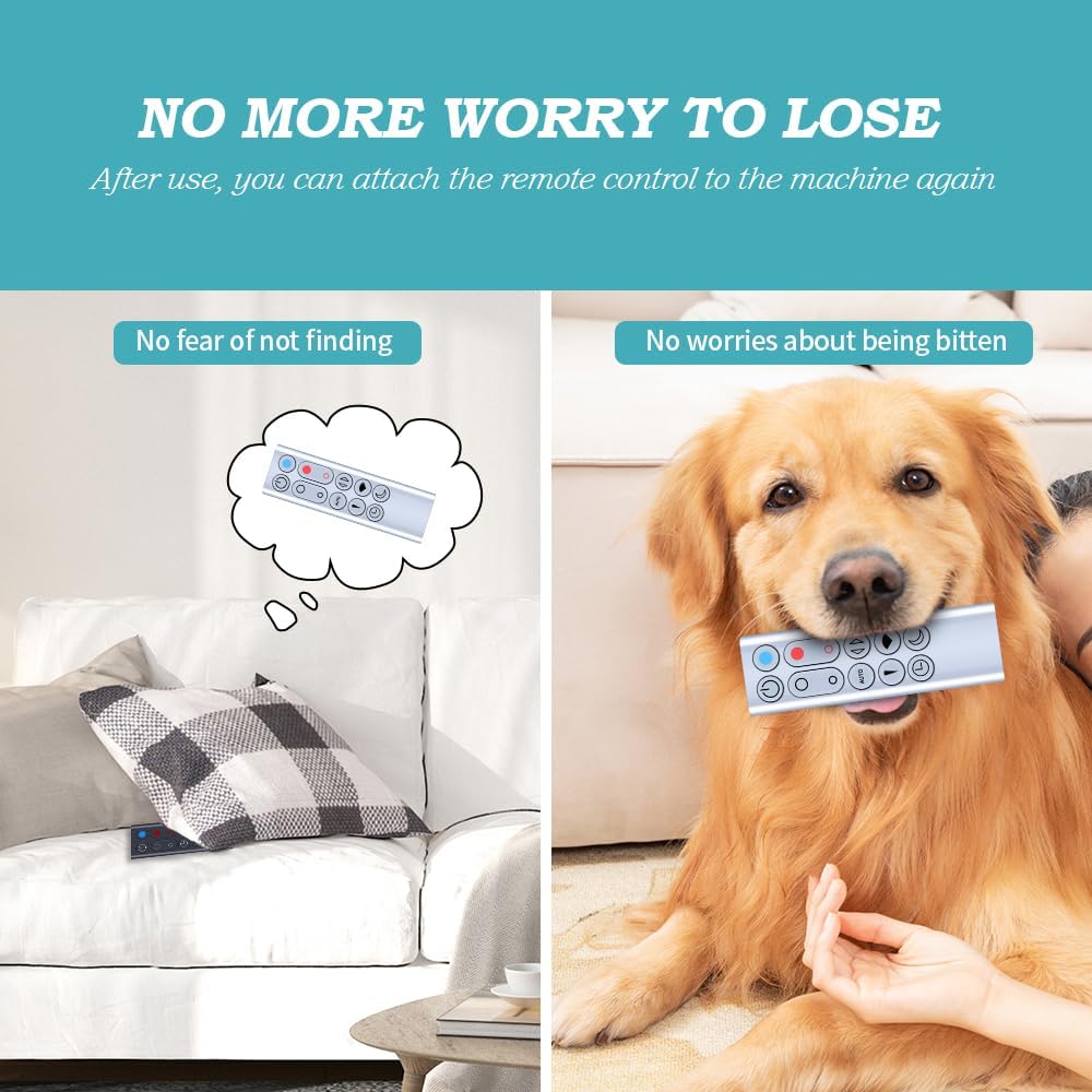New Replacement HP02 HP03 Remote Control for Dyson HP02 HP03 Pure +Cool Link Air Purifier Tower Fan (Color: Silver)