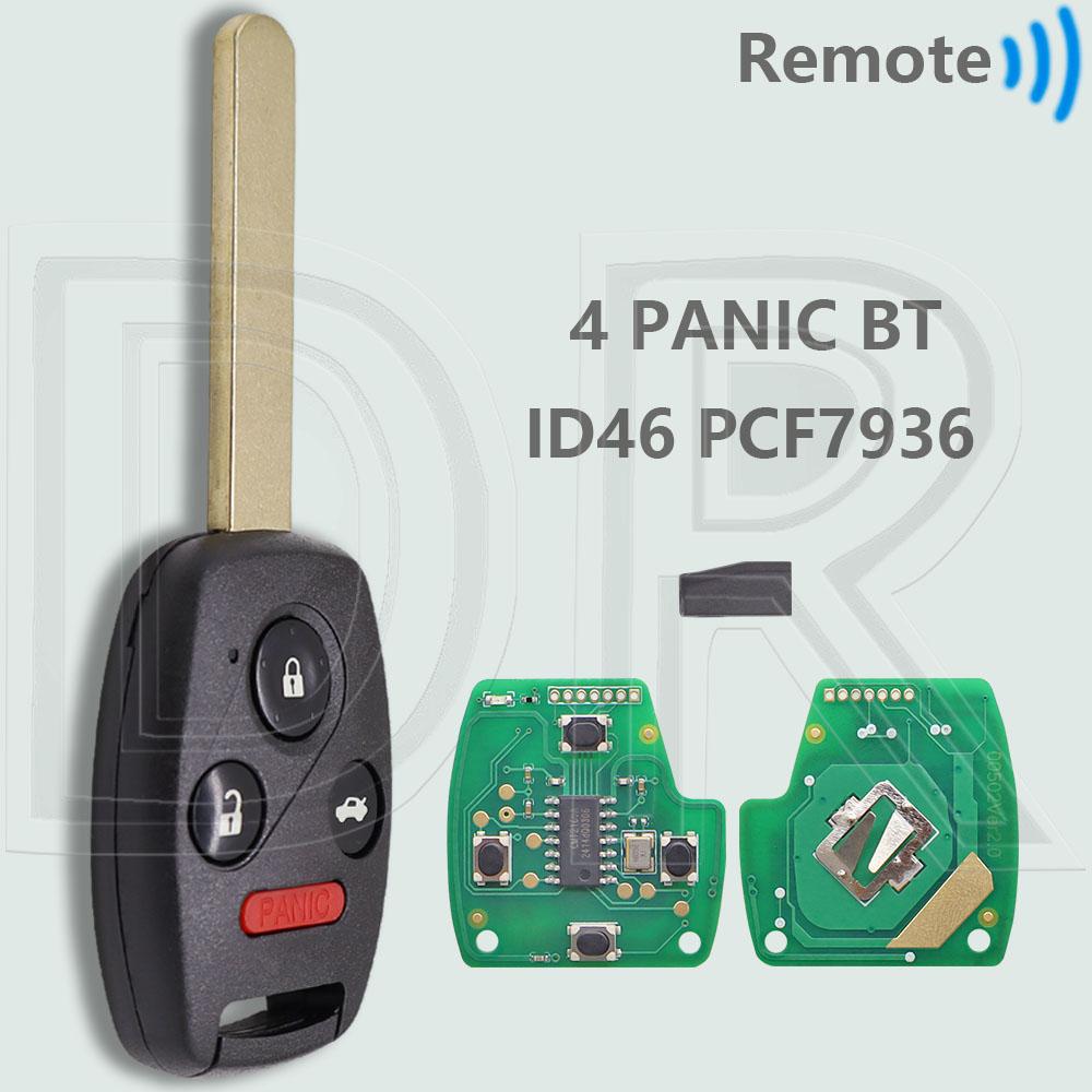 DR OUCG8D-380H/382H/384H-A ID46 PCF7936 313.8/315/433MHz Car Remote Key KR55WK49308 For Honda CIVIC Accord CR-V Pilot Odyssey