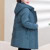 Middle Age Women's Puffer Jackets Winter Vintage Parkas Hooded Plus Size Elegant Thick Warm Down Coats Woman Outerwears