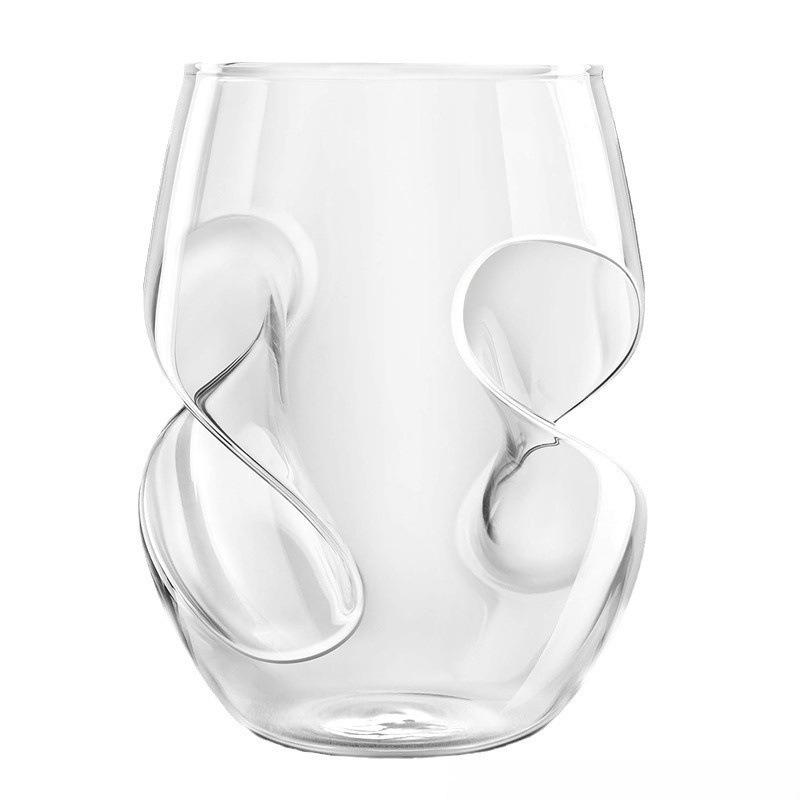 

Twisted Texture Cocktail Glasses Set 450ml, Lead-Free Crystal Whiskey Drinking Glasses, Elegant Home Barware Multipurpose 301-400ml прозорий