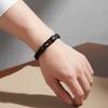 High-Quality PU Men's Figure-Eight Leather Bracelet Multi-Strand Braiding Braided Leather Magnetic Wristband