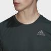 adidas Solid Color Brand Logo Printed Round Neck Short Sleeve T-Shirt Men Tops Green HJ7237