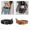Durability Casual Belt Women's Leather Waistband Vintage Western Waist Belts for Jeans and Dresses