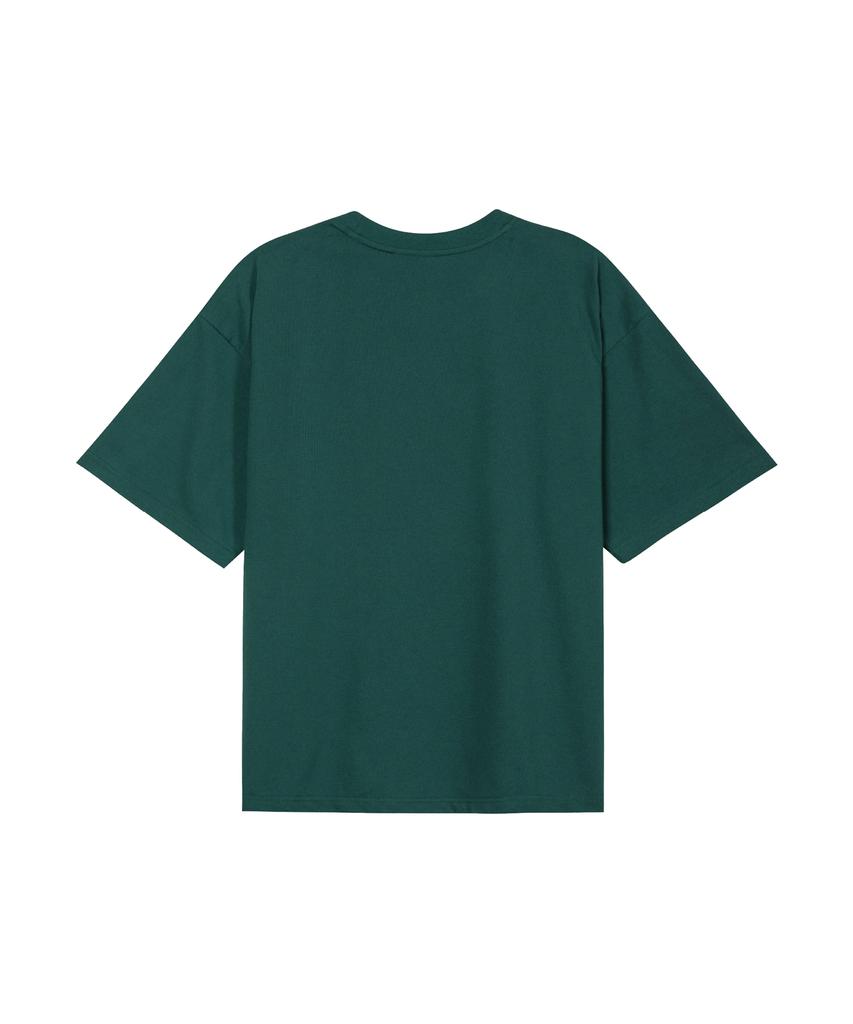 OUNDERR Mono Collection Cat Short Sleeve T-Shirt (Green)
