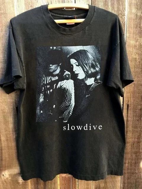 2026 Summer Womens Vintage Slowdive Souvlaki TShirt Unisex Cotton and Breathable Short Sleeve Oversized Loose Casual
