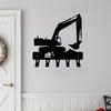 Iron Wall Art Key Holder Towel Rack Metal Excavator Craft Home Decor Hanger