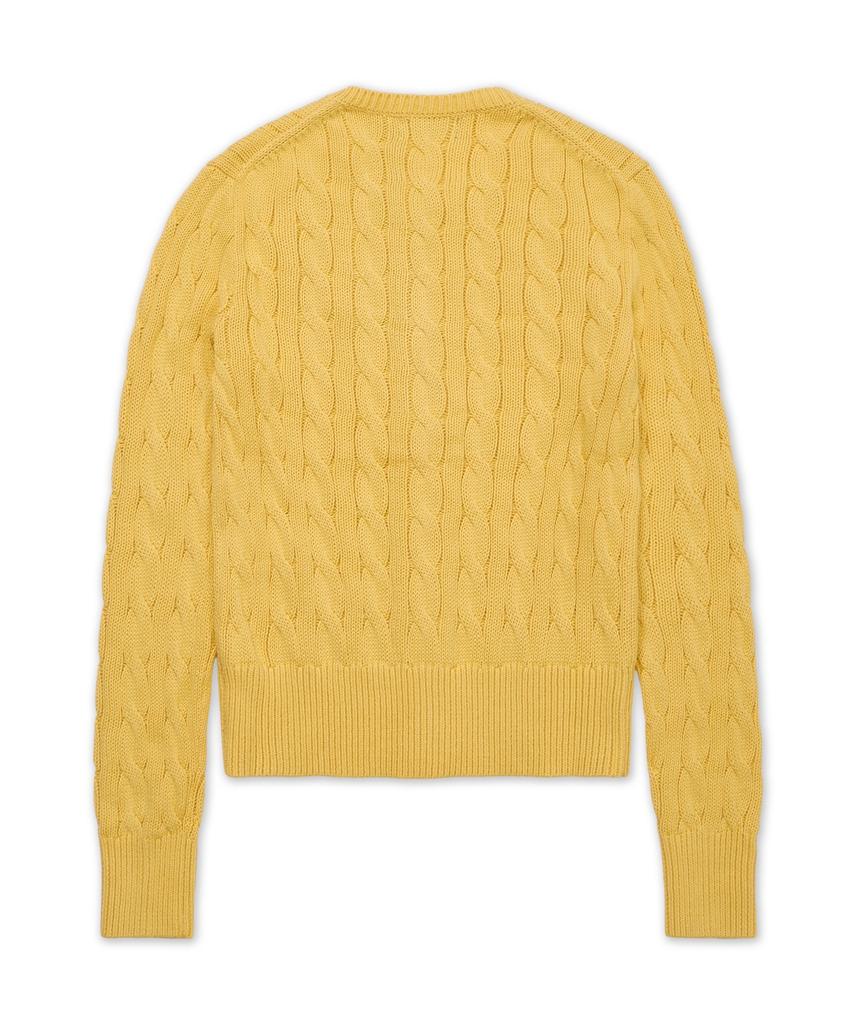 Polo Ralph Lauren Cable Knit Cotton Crew Neck Cardigan - Yellow