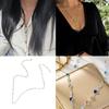 Eye Catching Colorful Crystal Neckpiece Adjustable Length Clavicle Chain Long Y-Shaped Neckchain for Fashion Ladies