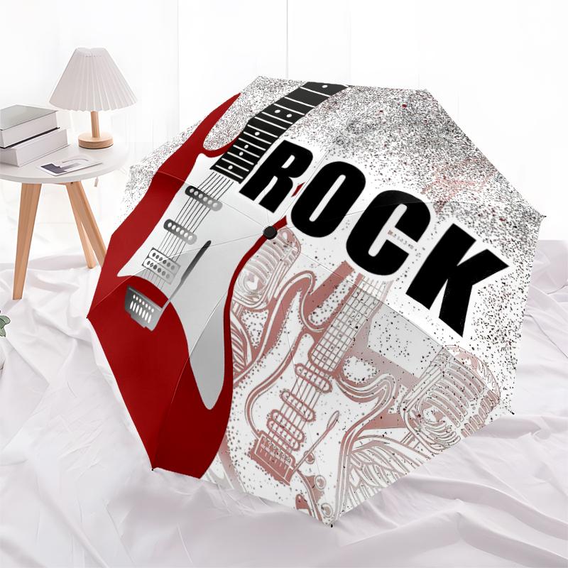 1PC Rock n' Roll Umbrella Portable Folding Umbrella Iron Frame Hole Bone Structure Outdoor Home Umbrella A16