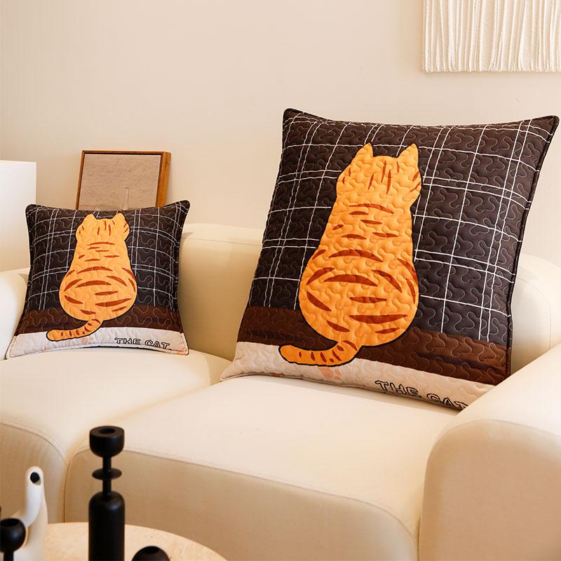 Year Of Tiger Cushion Chinese National Tide Style Throw Pillowcase China Red Cartoon Cat Dog Printing Sofa Decor Waist Pillow 45cm No Filling 5664₽