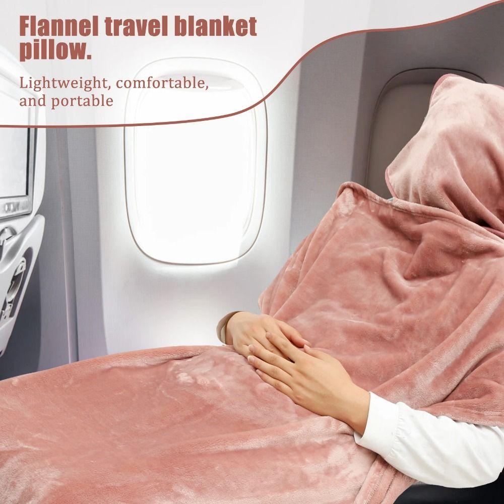 Warm Nap Quilt Foldable Soft Throw Pillow High-Quality Travel Pillow and Blanket Set  Sofa