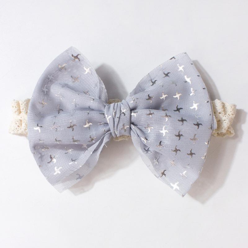 New baby headband, cute star bow children's headscarf, thin lace baby hair accessories