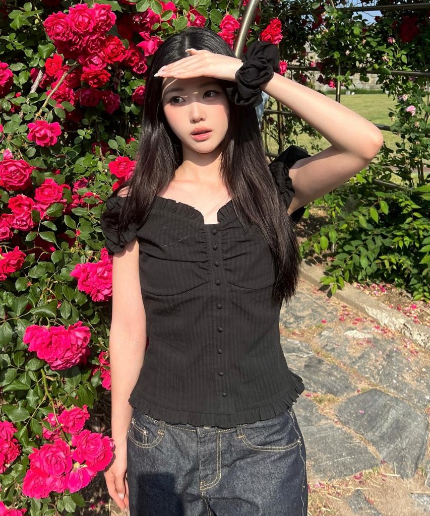LOTSYOU Lotsyou_Ella Blouse Black