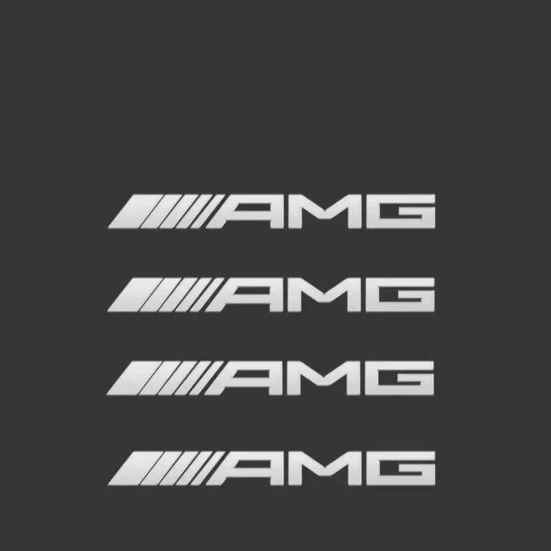 

4/8PCS Mercedes-Benz AMG 3D metal car stickers car interior styling decal W205 W203 GLC GLK W206 W220 A180 W211 modification