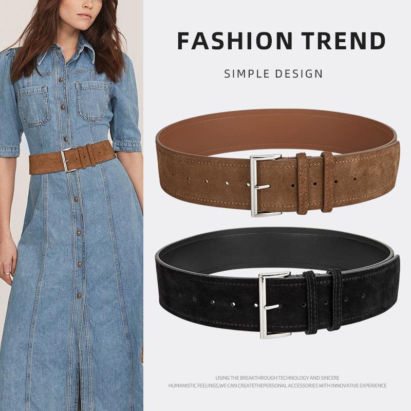 Writing A Notebook Women's New Genuine Leather Frosted Suede Coat Belt For Decorative Windbreaker Jacket Tug Simple Versatile Belt For