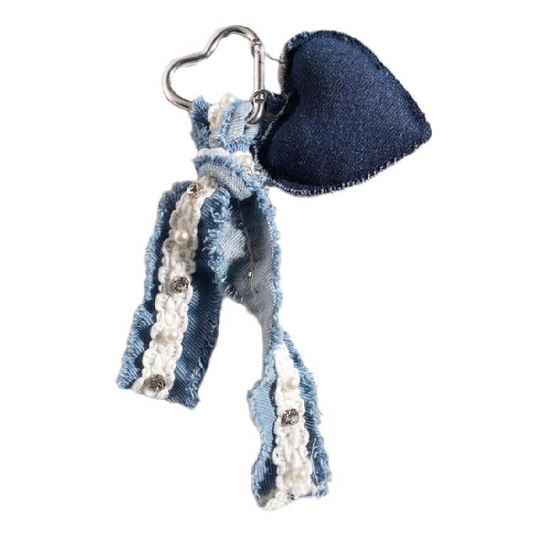 Denims Starfish Keychain Handmade For Keys Bags Fashion Accessory Portable Gift