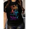 Damen Freizeitmode Schwarzes kurzes T-Shirt