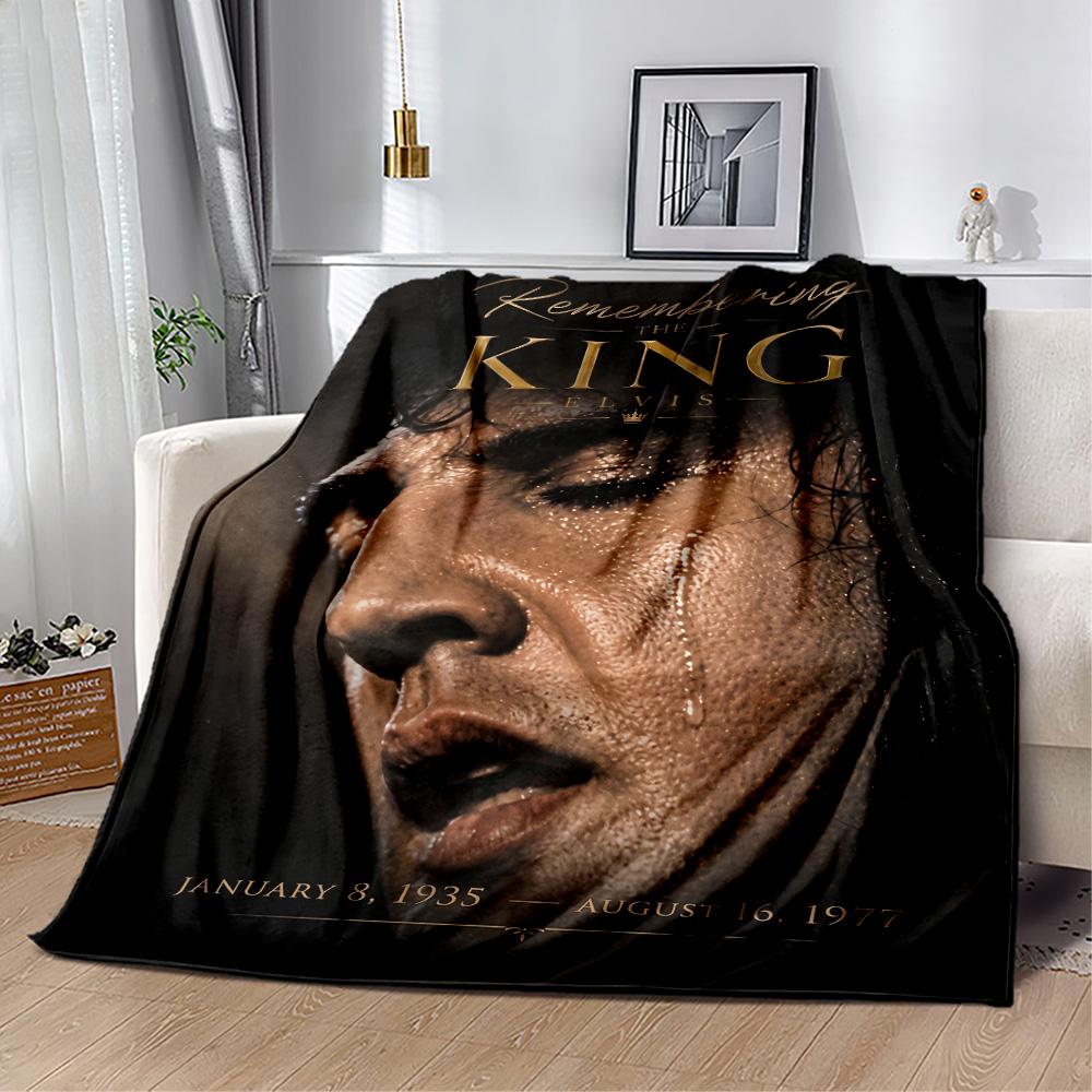 Love Elvis Presley Blanket Durable Comfort Great for Office Chair Bedding Chair All-Season Use Playful Design Birthday Christmas Gift Blanket