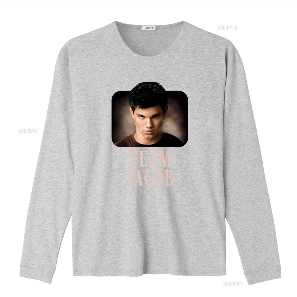 Team Jacob Twilight Damen T-Shirt Film-inspiriertes Print Lässige Kleidung vintage Gewaschen Designer-Kleidung Weich homme Stilvoll