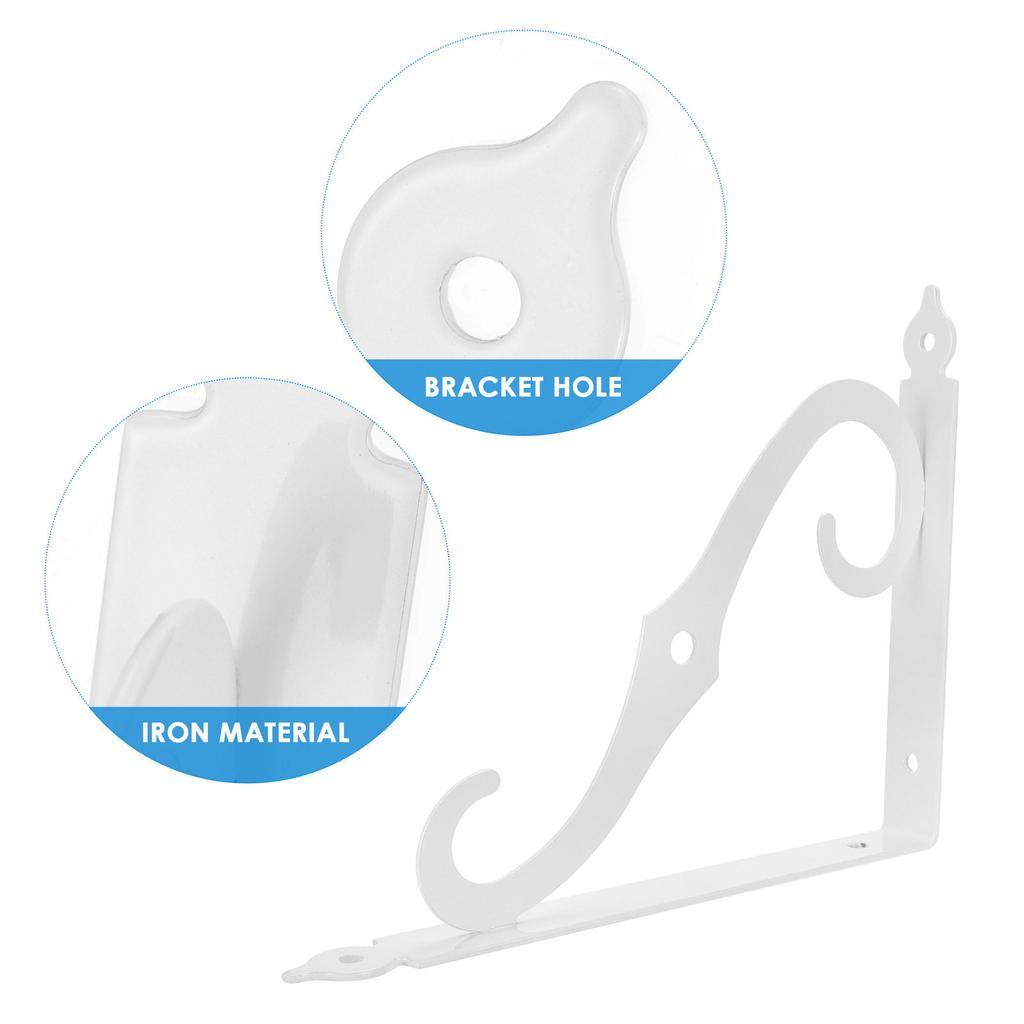 1Set Heavy Duty Wall Mounted Bookshelf Brackets Iron Shelf Supports for Storage Furniture Reinforcement Waterproof Anti-Rust
