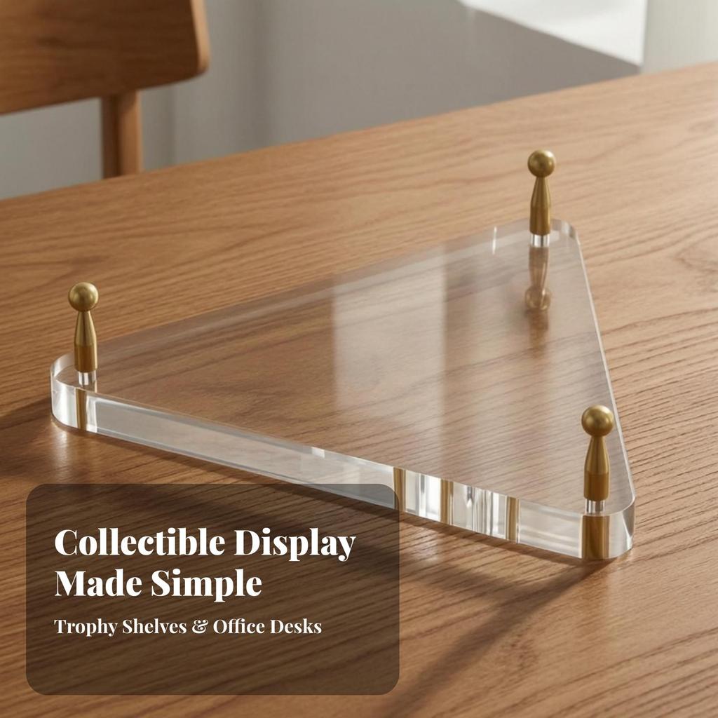 Acrylic Triangular Ball Display Stand Clear for Retail Store Owners