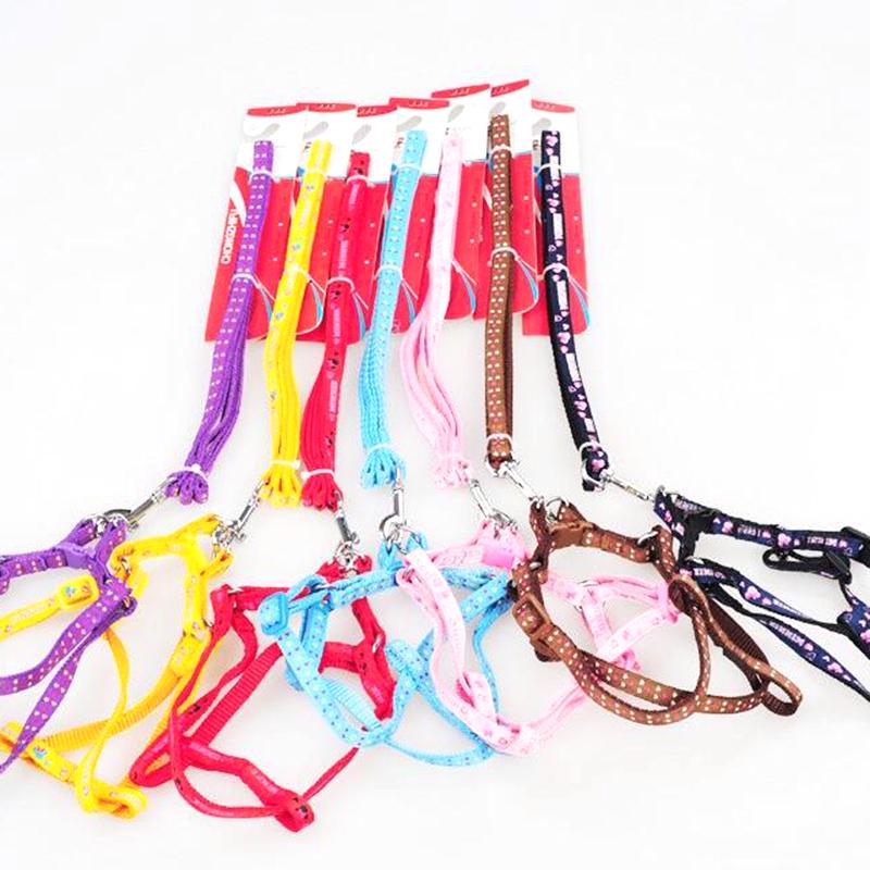 

Комплект шлейки для домашних животных Регулируемый нейлоновый поводок для собак Кошка Свинец Дрессировка