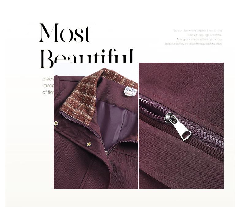 Plus Size Women's Lapel Maternity Coat, Spring/Autumn Jacket for Middle-Aged & Elderly, 50s-60s Fashion.