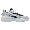Li Ning Candle Dragon Cushioning Slip Resistant Abrasion Resistant Low top Sports Casual Shoes Unisex White Blue AGCR053-5
