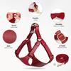 PU Leather Dog Harness Leash Set Durable Puppy Dog Harnesses Soft Pet Vest With Walking Lead For Small Medium Dogs Chihuahua Pug