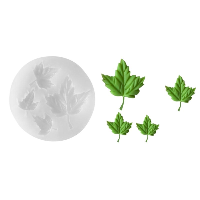 Leaf Silicone Molds Temperature Resistant Silicone Fondant Mould for Crafting Candle Soap Chocolate Cake Baking Tool