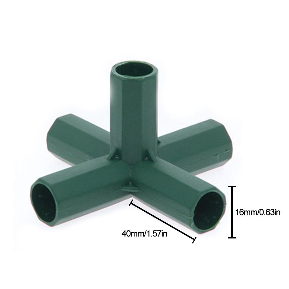 1Pc 16mm Plastic Pipe Fitting Stable Support Heavy Duty Flower Stand Greenhouse Frame Building Connector Garden Plant Accessorie