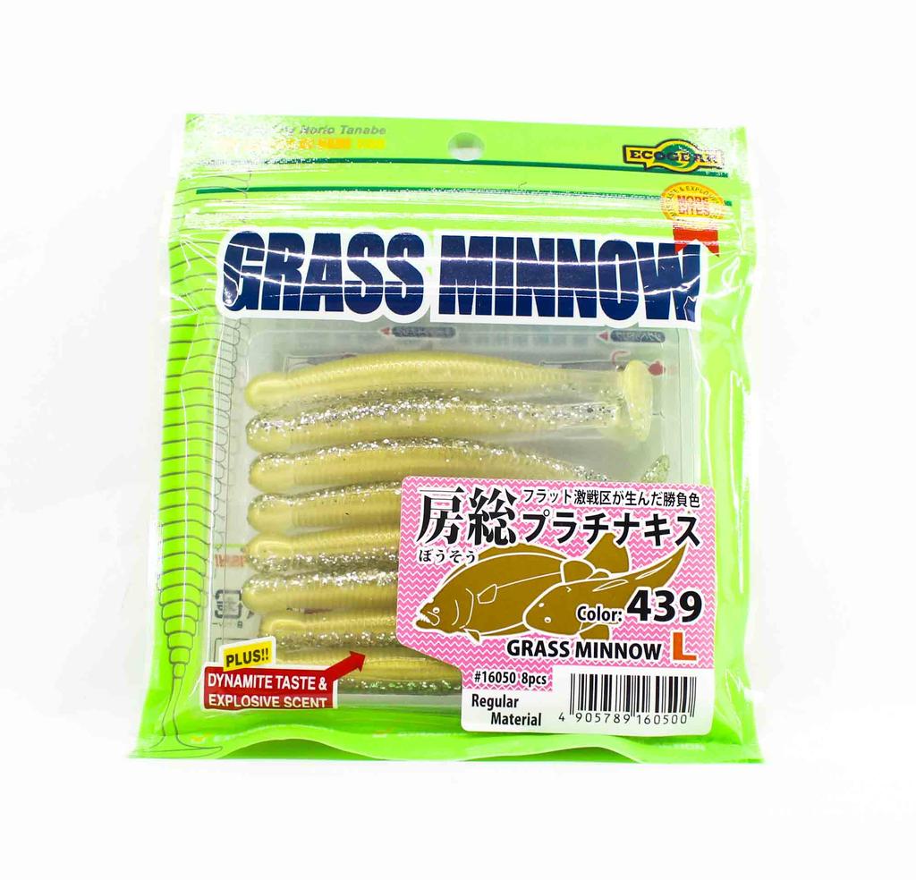 Ecogear Soft Lure Grass Minnow L 3-1/4 Inch 8 Piece Per Pack 439 (0500)