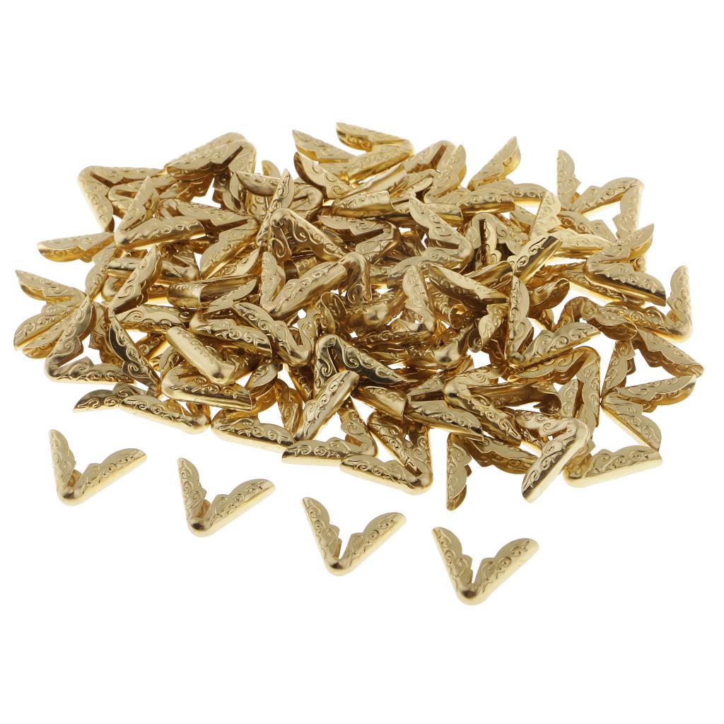 100ks Metal Book Scrapbooking Fotoalbum Nabídka Chrániče rohů 28x28x7mm