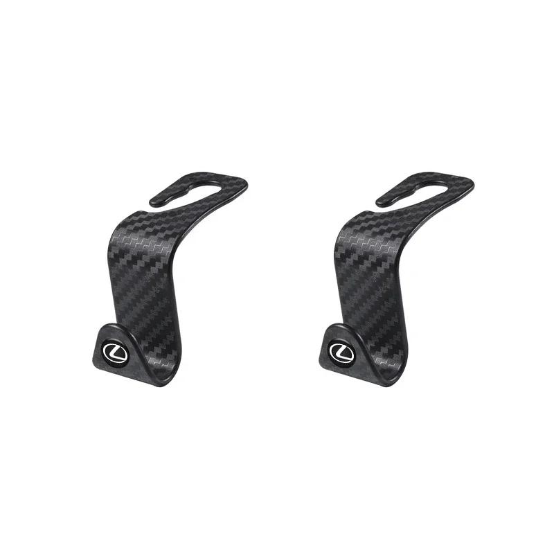 Carbon Fiber Texture Multifunctional Car Seat Back Hook Storage ABS Interior Clip Creative Small Hooks Practical Inner Accessory