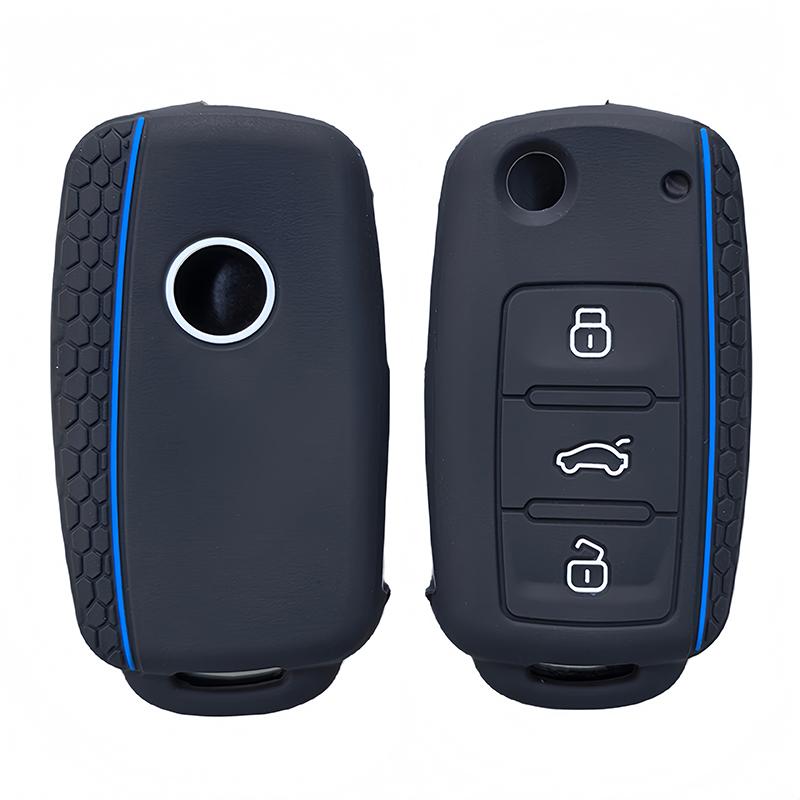 Silicone Car Key Case Cover For Volkswagen Vw Polo Golf Passat Tiguan Beetle Caddy T5 Up Eos Skoda Octavia Seat Leon Altea