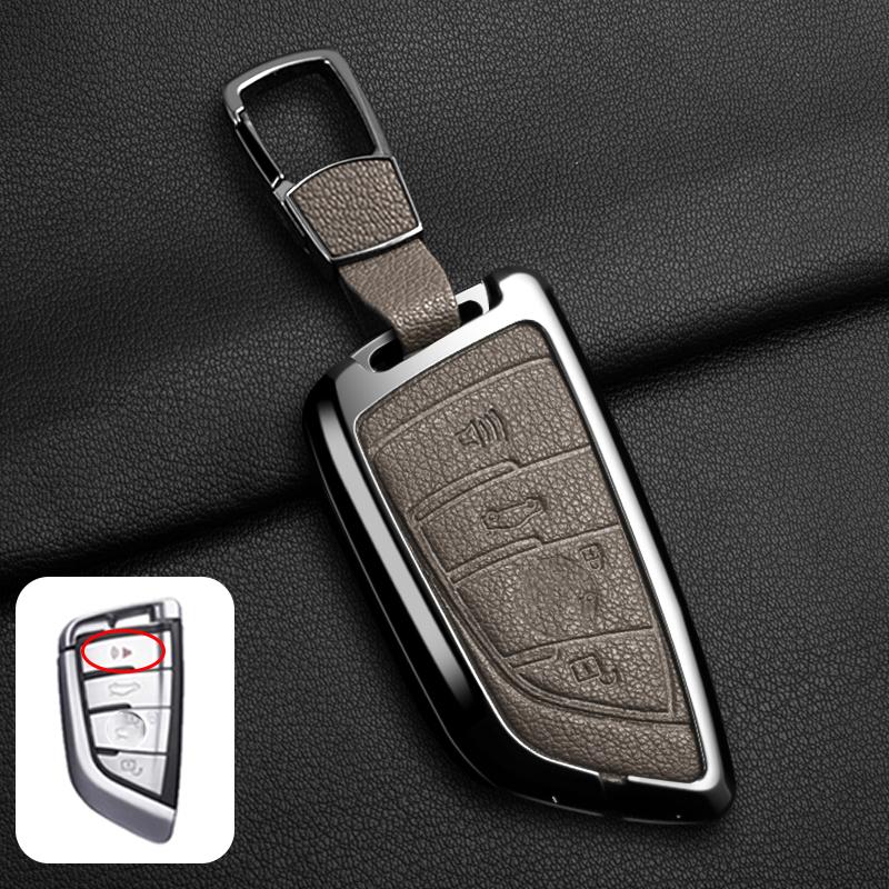 Goat Leather Zinc Alloy Car Key Case For Bmw X1 X3 X4 X5 G05 X6 X7 G20 G30 G11 F48 520 525 118I 218I 320I Key Case Car Key Fob