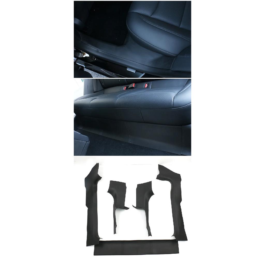 For Tesla Model 3 Highland Front Rear Door Sill Strip Guards Protective Mats Rear Underseat Cushion TPE Anti-dirty Pads