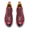 Casual Leather Shoes Men'S Cowhide Lace-Up Fashion Pointed Breathable Shoes Thick-Soled Embossed Trendy Shoes Men