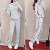 Women's 2025 Summer Stylish Two-Piece Casual Set: Loose Short Sleeve Hooded Sweatshirt Sportswear