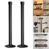 4pcs Black Iron Pipe Floating Shelf Support Heavy Duty Iron Art Shelf Brackets  Room Decor