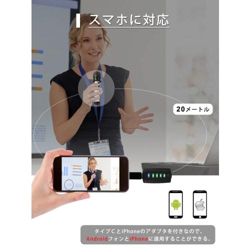 ALVOXCON UM410Pro Wireless USB Microphone, Compact Handheld UHF Condenser Microphone, Compatible with ZOOM, PCs, Speakers, iPhones, and Android Phones