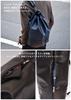 Morino Canvas x SEAL Waterproof Crossbody Backpack for Men, Large Capacity, Genuine Leather and Canvas, Made in Japan, MS-040NV