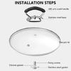 2 Piece Practical Kitchen Lid Handle Replacement Accessory Stainless Steel Durability Feature User Friendly Grip