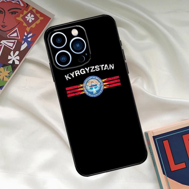 Kyrgyzstan Flag Phone Case For iPhone 16 14 13 12 11 15 17 Pro Max 15 16 Plus 13 Mini 16e 17 Air Funda Cover