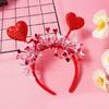 Banquet Prom Party Hairband Woman Valentines Headband Heart Tinsel Headband