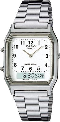 Casio Zegarek kwarcowy srebrny model zagraniczny Ana-Digi męski AQ-230A-7B [Element]