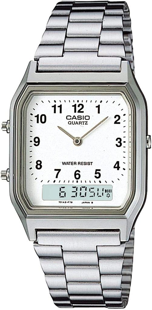 CASIO Quartz Watch Silver Overseas Model [Casio] Ana-Digi Men's AQ-230A-7B [Item]